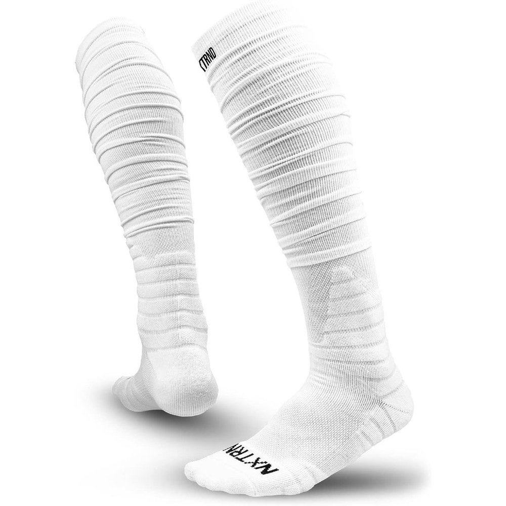 Men Extra Long Padded Scrunch Football Socks